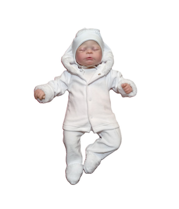 GAJI / Súprava krabička zimná zamat - biela