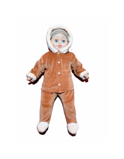 GAJI / Súprava krabička zimná zamat - škoricová