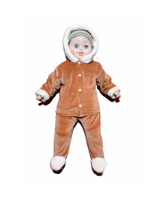 GAJI / Súprava krabička zimná zamat - škoricová