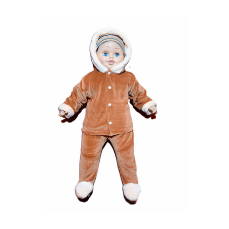 GAJI / Súprava krabička zimná zamat - škoricová