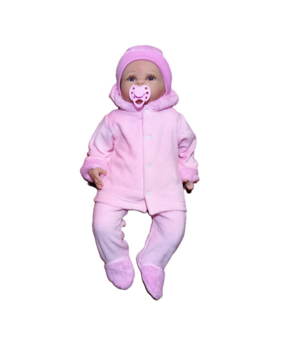 GAJI / Súprava krabička zimná zamat - ružová