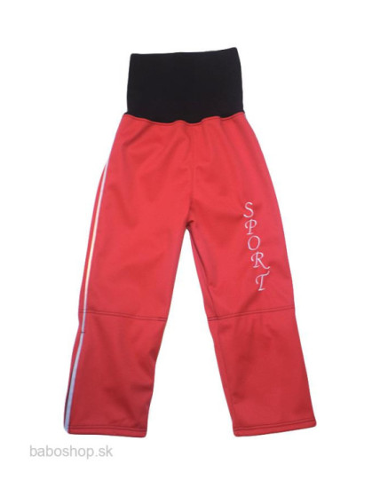 GAJI / Nohavice softshell s flisom - červená