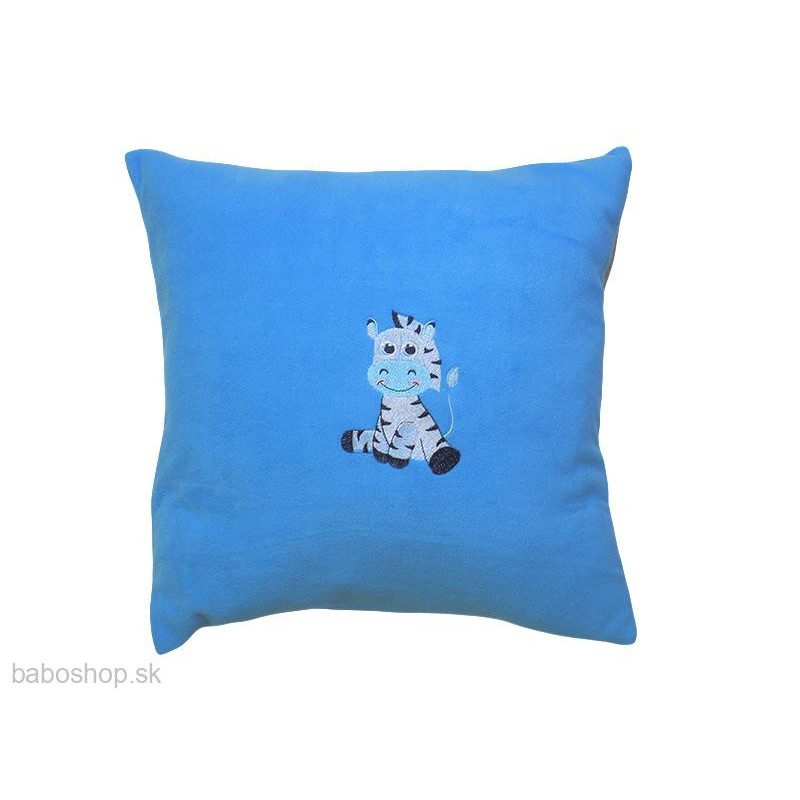 GAJI / Vankúš s výšivkou + nálpň - tyrkysová