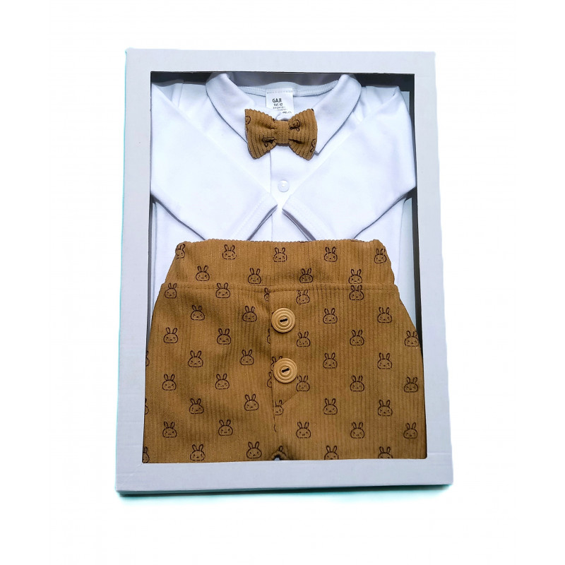 GAJI / Oblek/súprava elegán - hnedá