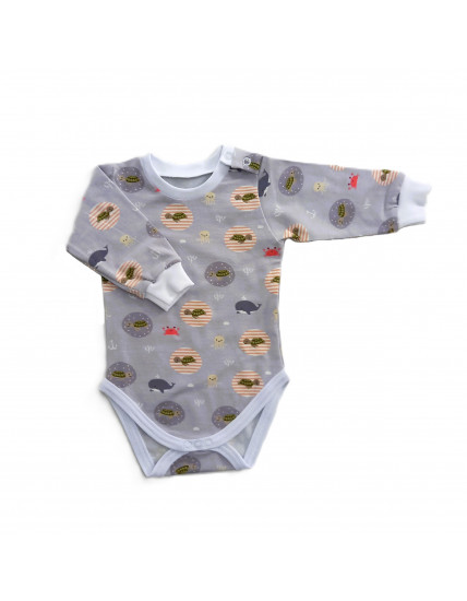 GAJI / Body dlhý rukáv bočné zapínanie - vzor9