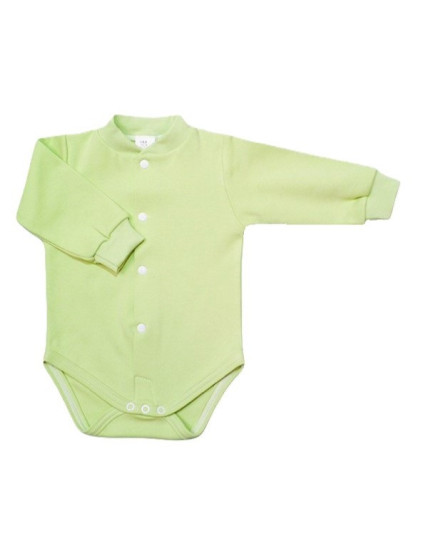 GAJI / Body dlhý rukáv predné zapínanie obojlíc - sv.zelená