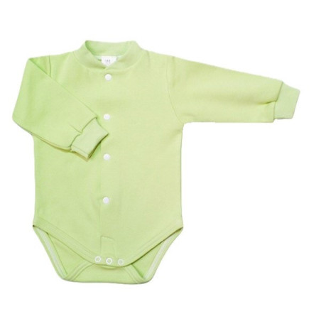 GAJI / Body dlhý rukáv predné zapínanie obojlíc - sv.zelená