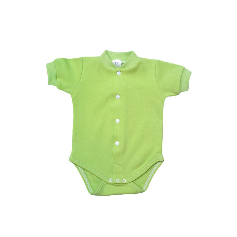 GAJI / Body krátky rukáv predné zapínanie obojlíc - pistáciová