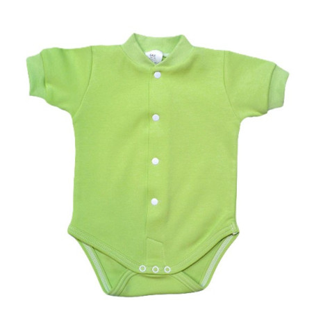 GAJI / Body krátky rukáv predné zapínanie obojlíc - pistáciová