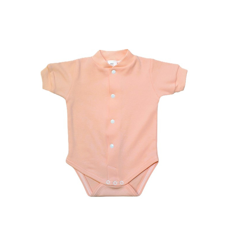 GAJI / Body krátky rukáv predné zapínanie obojlíc - marhuľová