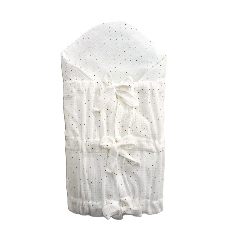 GAJI / Zavinovačka mušelín - biela s bodku