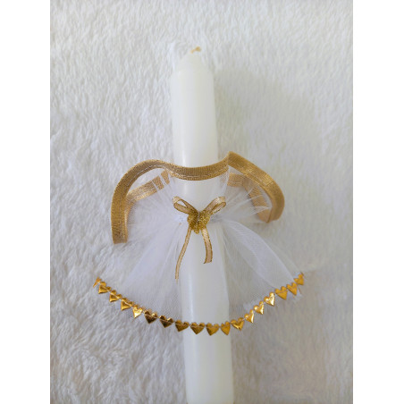 GAJI / Ozdoba sviečky na krst - zlatá