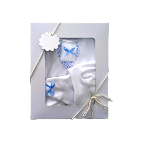 GAJI / Súprava 3-dielna zamat chlapec - modrá