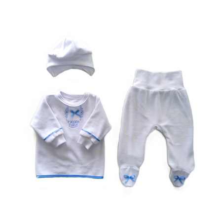 GAJI / Súprava 3-dielna zamat chlapec - modrá