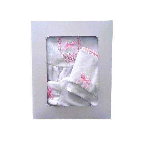 GAJI / Súprava 3-dielna zamat dievča - ružová