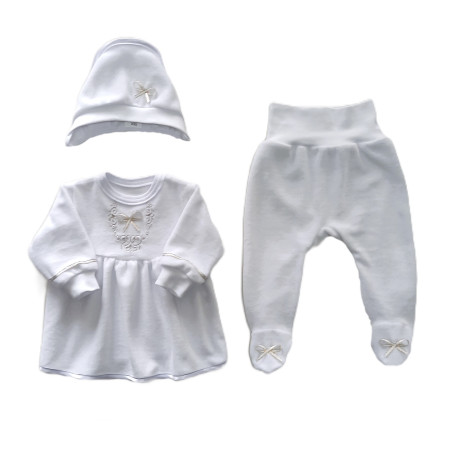 GAJI / Súprava 3-dielna zamat dievča - zlatá