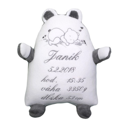 GAJI / Vankúš s výšivkou flis - macko