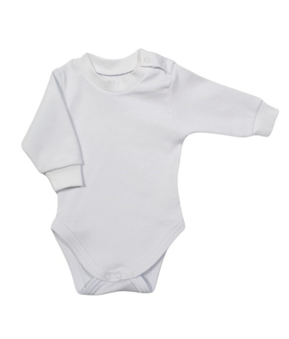 GAJI / Body dlhý rukáv bočné zapínanie obojlíc - biela