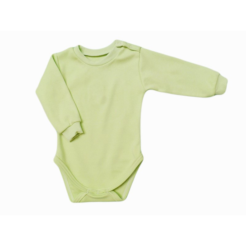 GAJI / Body dlhý rukáv bočné zapínanie obojlíc - sv.zelená
