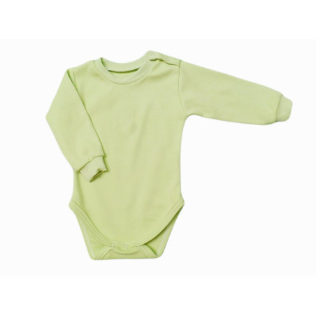 GAJI / Body dlhý rukáv bočné zapínanie obojlíc - sv.zelená
