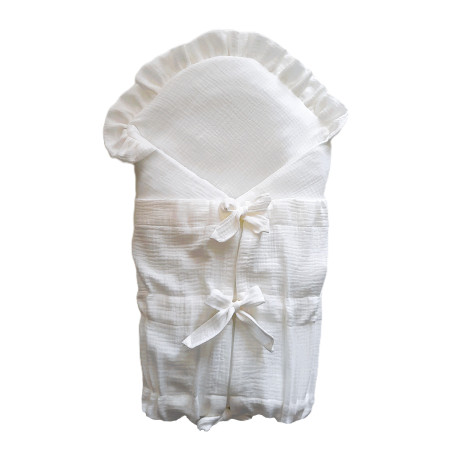 GAJI / Zavinovačka mušelín fodra - biela