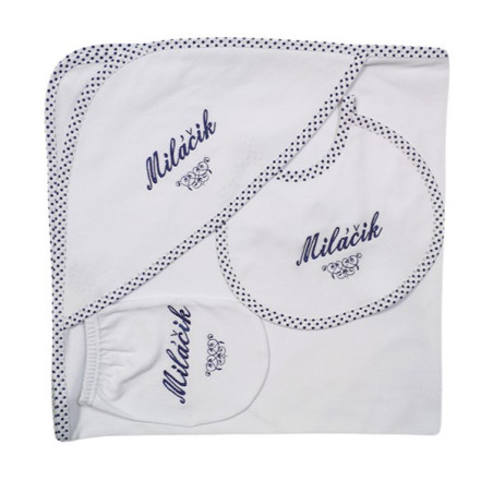 GAJI / Súprava na kúpanie - modra bodka