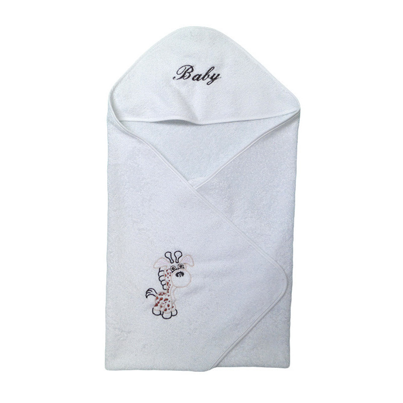 GAJI / Osuška s kapucňou froté - biela
