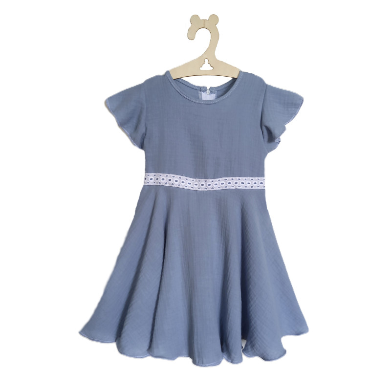 GAJI / Šaty mušelín - modrá