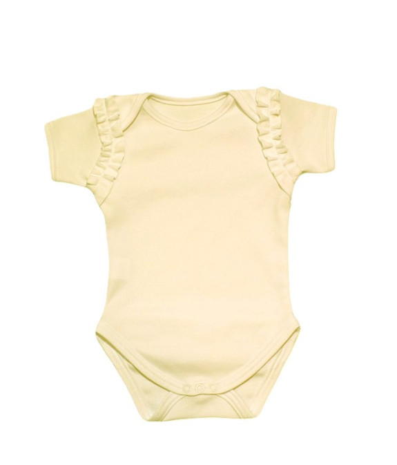 GAJI / Body s volánmi krátky rukáv - maslová