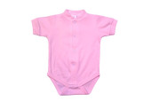 GAJI / Body krátky rukáv predné zapínanie obojlíc - ružová
