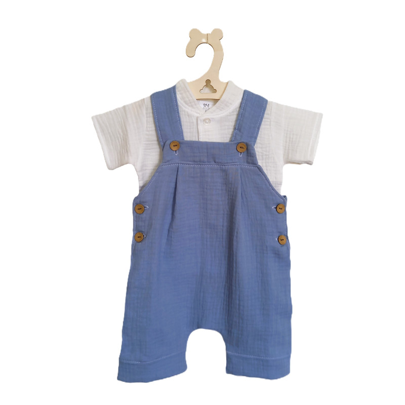 GAJI / Súprava 2-dielna mušelín - modrá