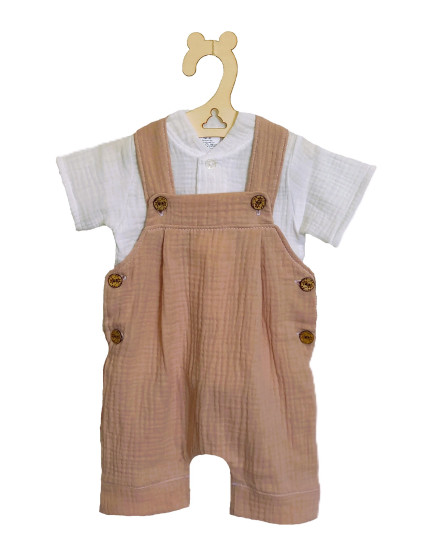 GAJI / Súprava 2-dielna mušelín - hnedá