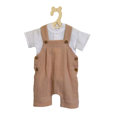 GAJI / Súprava 2-dielna mušelín - hnedá