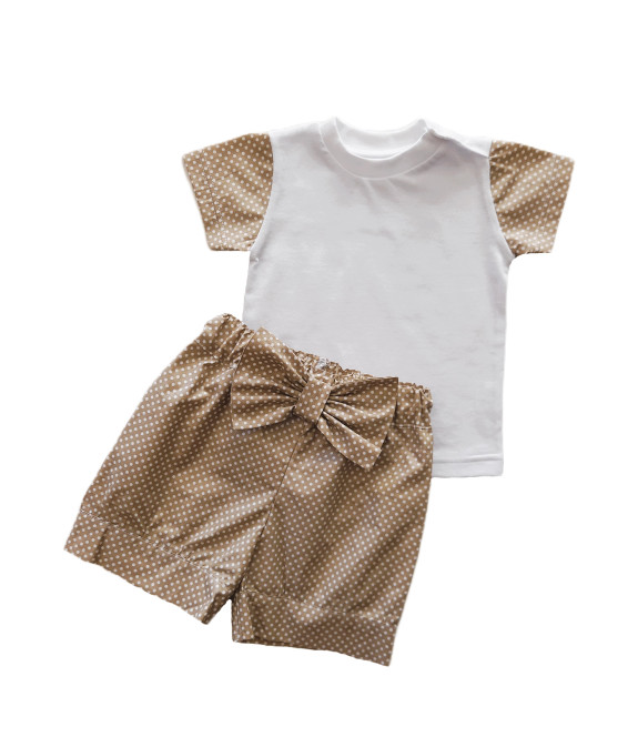 GAJI / Súprava dievčenská letná - zlatosivá