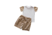 GAJI / Súprava dievčenská letná - hnedosivá