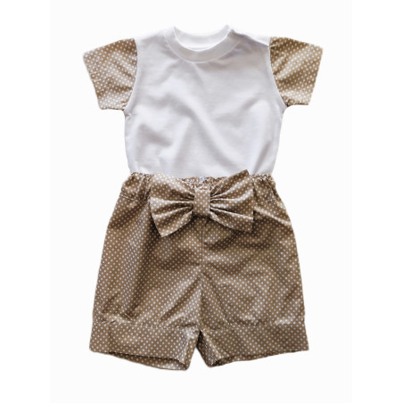 GAJI / Súprava dievčenská letná - zlatosivá