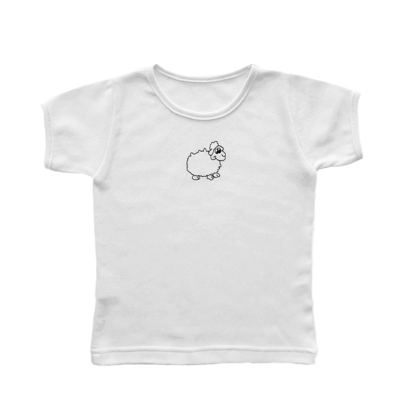 GAJI / Tričko s výšivkou - biela