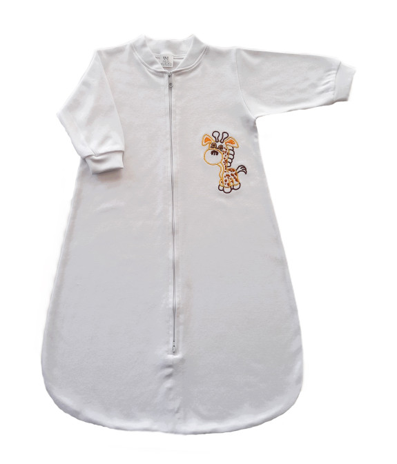 GAJI / Spací vak s výšivkou - biela