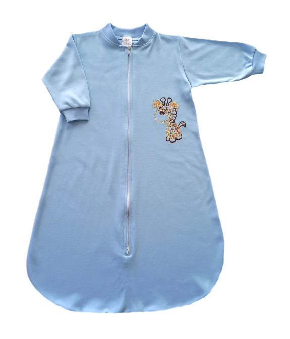 GAJI / Spací vak s výšivkou - modrá