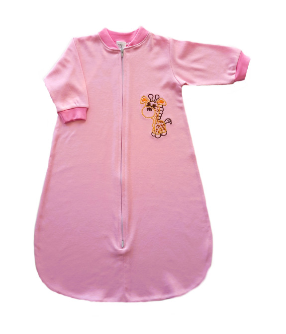 GAJI / Spací vak s výšivkou - ružová