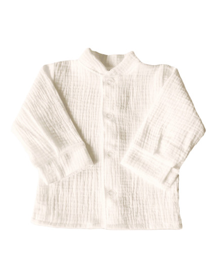 GAJI / Košeľa so stojačikom mušelín - biela