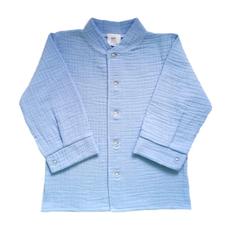 GAJI / Košeľa so stojačikom mušelín - sv.modrá