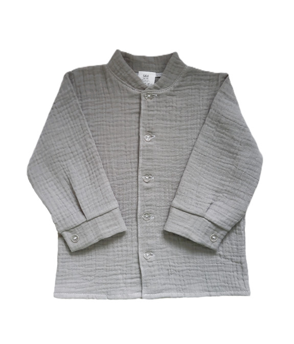 GAJI / Košeľa so stojačikom mušelín - sivá