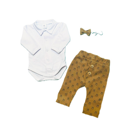 GAJI / Oblek/súprava elegán - hnedá