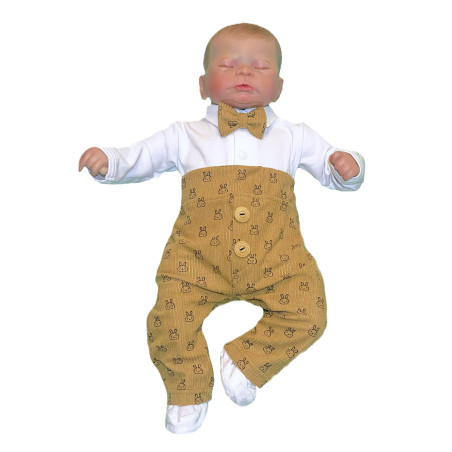 GAJI / Oblek/súprava elegán - hnedá