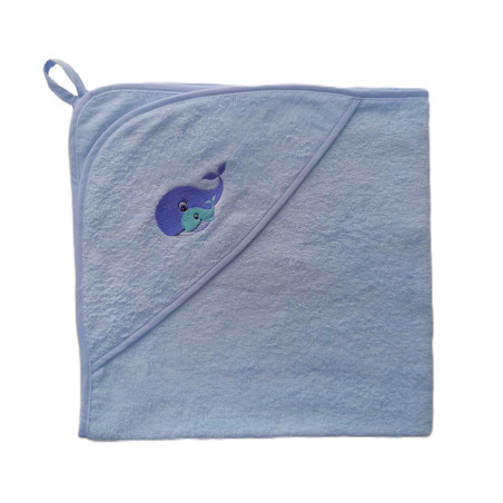 GAJI / Osuška s výšivkou froté - modrá