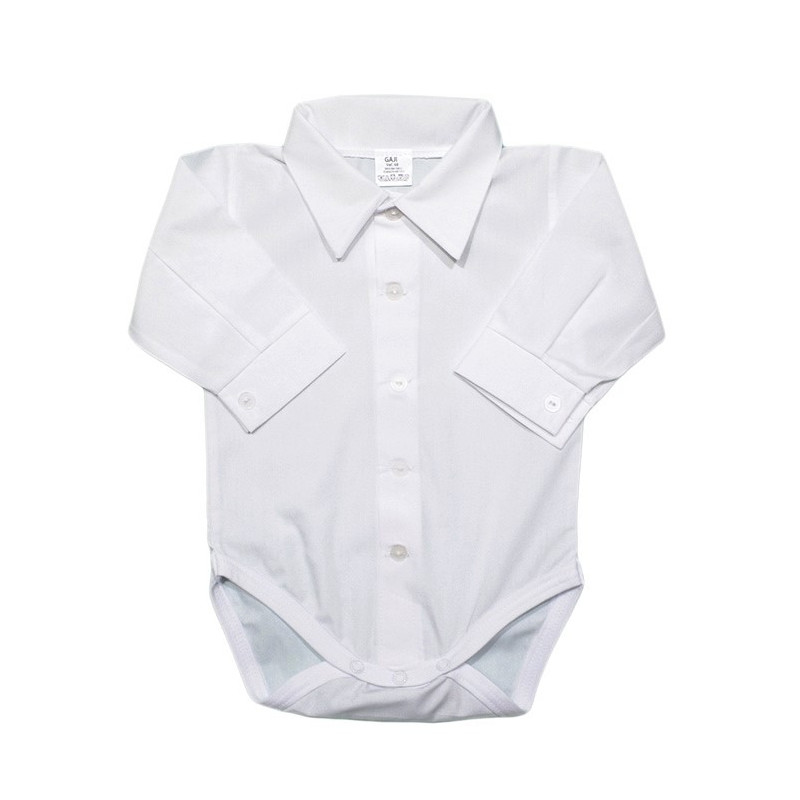 GAJI / Body košeľa dlhý rukáv - biela