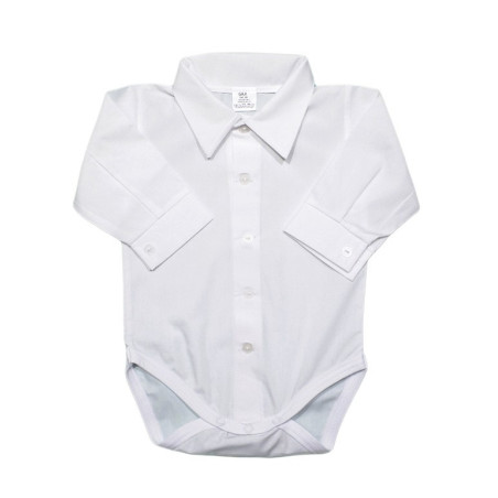 GAJI / Body košeľa dlhý rukáv - biela