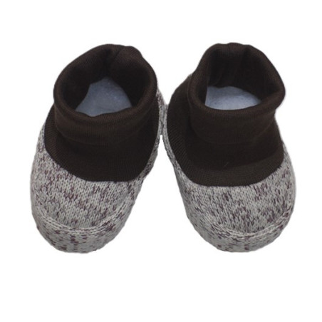 GAJI / Papučky úplet - bežovohnedá