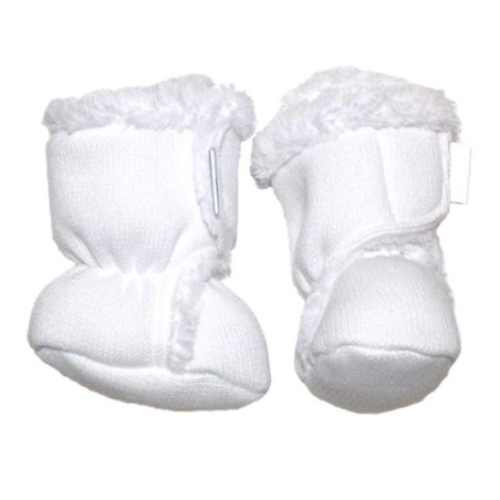 GAJI / Papučky zateplené úplet - biela